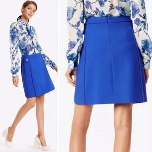 Tory Burch: “Jane” Skirt in Vibrant Blue Dahlia